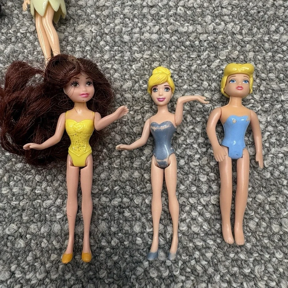 Polly Pocket VTG Rubber Clothes Boys And Girls Princesses Furniture Collectible